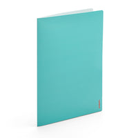 Poppin 2-Pocket Poly Folder - Aqua/Light Gray-Poly Folders with Pockets are smooth to the touch and easy on the eyes