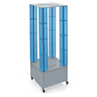 Azar Displays 64" Pegboard Four Tower Display, Blue (700228-BLU)-Made from pegboard