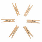JAM Paper Wood Clip 2" Clothespins - Natural - 24 Pack-These clothing pins are made from high quality wood that has a smooth finish