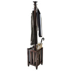 Winsome Memphis Coat Tree and Umbrella Rack, Cappuccino-4 metal hooks weigh capacity 8.80 lb.