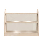 Flash Furniture Bright Beginnings Commercial Grade 3 Shelf Double Sided Wooden Classroom Storage Unit - Natural-3 Shelf Double Sided Wooden Classroom Storage Unit with Clear Divider Panel