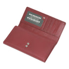 Roots Ladies Large Clutch Wallet with Removable Checkbook - Red-1 zippered pocket