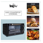 Total Chef 4-Slice Toaster Oven-30 minute timer with auto shut-off