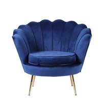 Plata Import Velvet Lounge Chair - Gold Legs-Lounge Chair