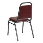 Flash Furniture HERCULES Series Trapezoidal Back Stacking Banquet Chair with Silver Vein Frame - Burgundy-Trapezoidal Back Design