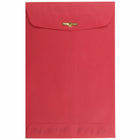 JAM Paper 6" x 9" Recycled Open End Envelopes with Clasp Closure, Red, 25 Pack (87881a)-Red