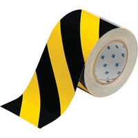 ToughStripe Floor Marking Tape, Black/Yellow, 4"W x 100'-4 in W x 100 ft L