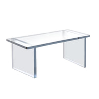 Azar Acrylic Thick Riser with Bumpers - 22" W x 10" D x 9" H - Clear-Sold in multiples of: 1