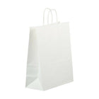 Jam Paper Large Kraft Giftbags - 10" x 13 1/4" x 5" - Solid Kraft Gift Bags - White - 100 Pack-Color: White Kraft