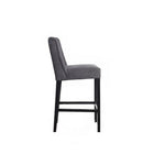 Plata Import Lyon Stool, Grey, 2 Pack-Fabric