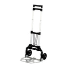 Safco Stow and Go Cart Collapsible Hand Truck - Chrome/Black Trim-Folding Hand Cart