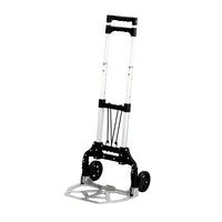 Safco Stow and Go Cart Collapsible Hand Truck - Chrome/Black Trim-Folding Hand Cart