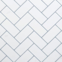 CTG Brands Herringbone Wall Tile, 10" x 10", White, 6 Pack-Set: comes in a box of 6 premium quality wall tiles, suitable for smooth and clean surfaces