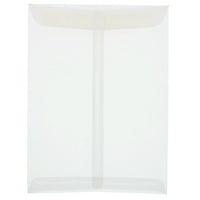 JAM Paper 10 x 13 Open End Catalog Envelopes, Clear Translucent Vellum, 25 Pack (2851379)-Clear