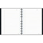 Blueline MiracleBind Hardcover Notebook, 11" x 9-1/16", Black, 150 Pages-Twin wire binding with hard lizard-like cover