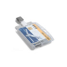 Durable Badge Holder - 3.35"W x 2.13"H - Acrylic - Transparent - 25 Pack-Acrylic