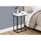 Monarch Specialties 3770 Accent Table - 25"H/White/Black Metal-Assembly required: Illustrated instructions and all hardware are provided for convenience (additional tools may be needed)