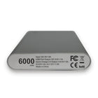MFLASH 6000mAh Qualcomm Quick Charge 3.0 Power Bank with Aluminum Case, Silver (MFPWQ0601ALSLVR)-Charge two devices at once
