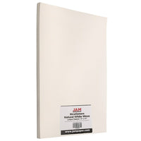 JAM Paper 11 x 17 Tabloid Size Cardstock, Strathmore Natural White Wove 88lb, 50 Pack-Natural White Wove