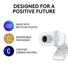Logitech Brio 100 Full HD Webcam - Off-White-Weight: 0.16 lb