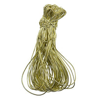 JAM Paper Elastic String Ties - Small - 10" Loop - Gold Metallic - 50 Pack-Colour: Gold