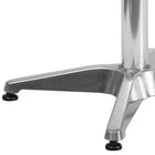 Flash Furniture 27.5" Round Aluminum Indoor-Outdoor Table with Base-Smooth Stainless Steel Table Top