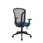 Brassex Abel Desk Chair - Black/Blue-350mm powder coated base