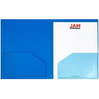 JAM Paper Heavy Duty Plastic Multi Pocket Folders - 10 Pocket - Blue (389MP10BUJ)-Size: 9 1/2 x 11 5/8 inches