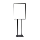 Futech BH-28F Floor Sign Holder - 60"H x 23"W x 10"D - Matte Black-Dimensions: 60"H x 23"W x 10"D