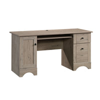 Sauder 59"W Sauder Select Desk - Laurel Oak-Slide-out keyboard/mouse shelf with metal runners and safety stops