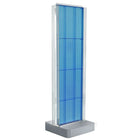 Azar Displays 2-Sided Pegboard Floor Display, C-Channel Sides, Studio Base, Blue (700778-BLU)-Pegboard display fixture