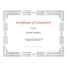 St. James Premium Weight Certificates, Jazz Design, Silver Foil, White, 15 Pack-Free downloadable templates from www.first-base.com