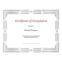 St. James Premium Weight Certificates, Jazz Design, Silver Foil, White, 15 Pack-Free downloadable templates from www.first-base.com