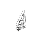 Tri-Arc Manufacturing All Directional Rolling Ladder, No. of Steps: 13, Platform Height: 130" (KDED113246)-No. of Steps: 13