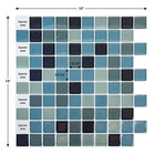CTG Brands Square Glossy Wall Tile, 10" x 10", Blue, 6 Pack-Versatile: use the peel and stick backsplash wallpaper for kitchen sink walls, bathroom backsplash, bedroom walls, laundry room, staircase, or on any other flat surfaces that are non-porous surfaces