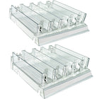 Azar Adjustable Tall Divider Bin Cosmetic Tray - Clear - 2 Pack-Sold in Packs of: 2