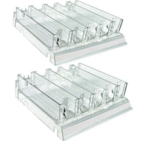 Azar Adjustable Tall Divider Bin Cosmetic Tray - Clear - 2 Pack-Sold in Packs of: 2