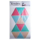 Truu Design Triangle Wall Decals, 11.02 x 19.09 inches, Pink/Turquoise-Perfect size: overall decals measure 11.02"L x 19.1"H in dimensions and can be placed in any order on the wall