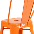 Flash Furniture 24" High Metal Indoor-Outdoor Counter Height Stool with Back-Seat Size: 12''W x 12''D