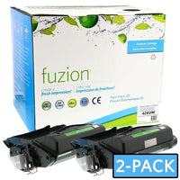 fuzion HP 42X (Q5942XD) Compatible Toner Cartridge - High Yield - Black - 2 Pack-Ink Colour: Black