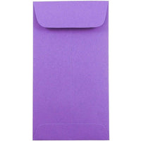 JAM Paper #7 Coin Envelopes, 6.5 x 3.5, Brite Hue Violet Purple, 500 Pack-Coin Envelopes