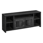 Monarch Specialties 2743 Tv Stand - 60"L/Black Reclaimed Wood-Look-Modern farmhouse-style TV stand with storage in a black reclaimed wood-look finish that coordinates with most living room or bedroom d cors