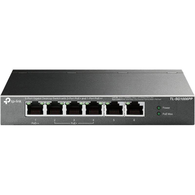 TP-Link 6-Port Gigabit Desktop Switch with 3-Port PoE+ and 1-Port