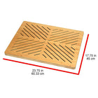 Oceanstar Bamboo Floor and Bath Mat with Non-Slip Rubber Feet-Comfortable for your feet