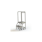 Tri-Arc Manufacturing Aluminum Rolling Ladder, Step Width: 16", Step Type: Serrated, No. of Steps: 2 (WLAR102165)-No. of Steps: 2