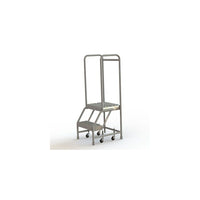 Tri-Arc Manufacturing Aluminum Rolling Ladder, Step Width: 16", Step Type: Serrated, No. of Steps: 2 (WLAR102165)-No. of Steps: 2