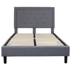 Flash Furniture Roxbury Full Size Tufted Upholstered Platform Bed - Light Grey Fabric-Platform Bed