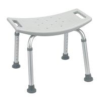 Drive Medical Bathroom Safety Shower Tub Bench Chair, Without Back, Grey-Grey, Aluminum