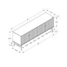 Monarch Specialties 2733 Tv Stand - 60"L/Black With Black Metal-Assembly required: Illustrated instructions and all hardware are provided for convenience (additional tools may be needed)