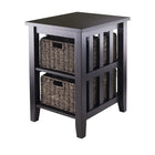 Winsome Morris Side Table with 2 Foldable Baskets, Espresso-Morris Collection is perfect tables with plenty of storage.